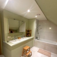 Nieuwe badkamer op zolder te Kaggevinne