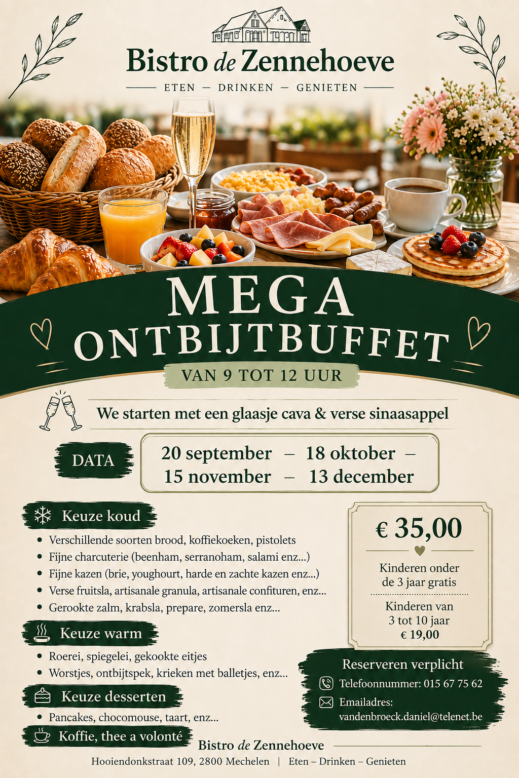 Mega ontbijtbuffet