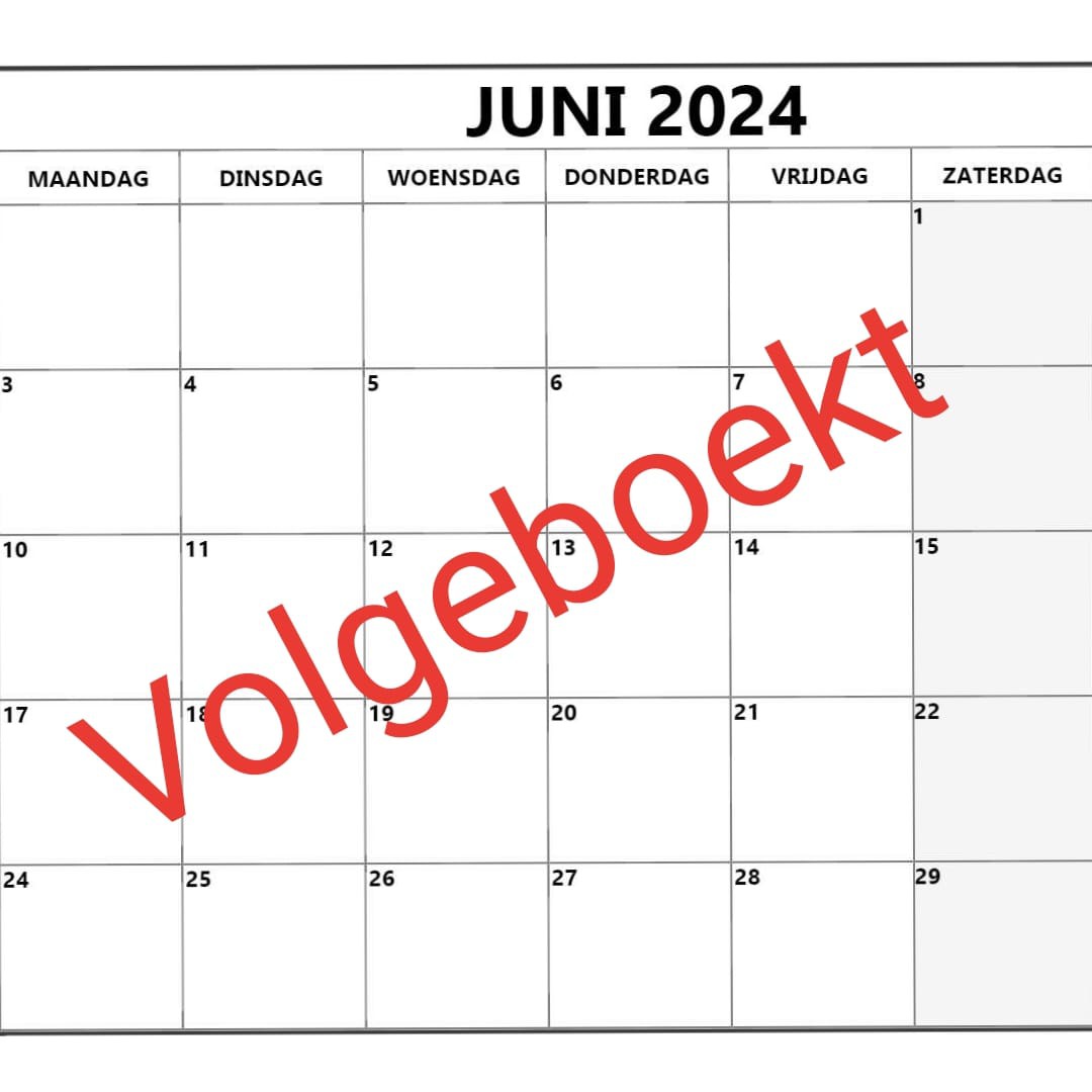 Juni is volledig volzet. 